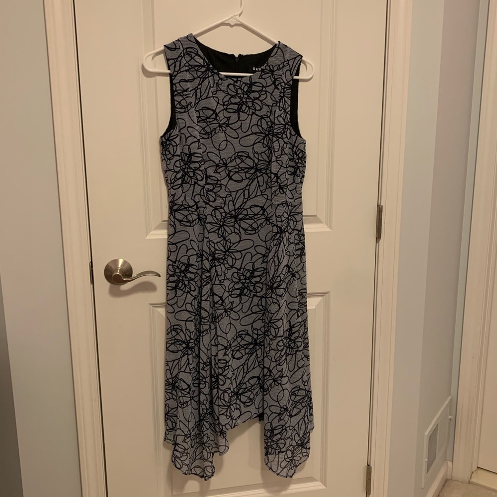 Black floral long dress
